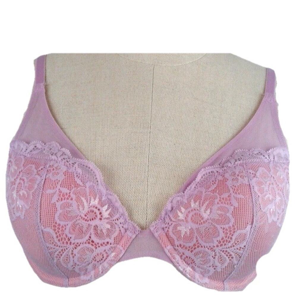 Self Expressions by Maidenform RN 27701 Pink Lace T-Shirt Bra Size 36D